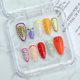 OCOUYVD lemon design fruit press on nails for a fresh, stylish look