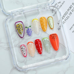 OCOUYVD lemon design fruit press on nails for a fresh, stylish look