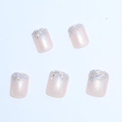 OCOUYVD sparkle nails short square design for DIY manicure