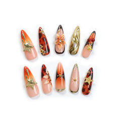OCOUYVD gradient French tip long almond nails for chic elongation