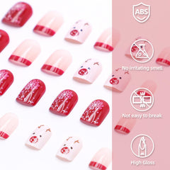 OCOUYVD nails on fingers showcase winter design for party-ready hands.