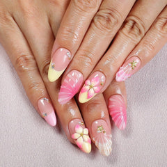 OCOUYVD medium almond nails offer durable, lightweight comfort all day