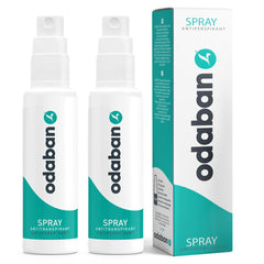 ODABAN antiperspirant pack of two bottles provides fragrance-free protection for all-day comfort.