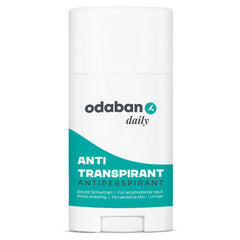 Odaban Daily stick front view, compact 60 g for everyday sweat protection.