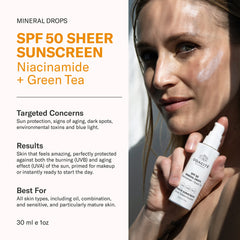 Odacite Mineral Drops closeup of ingredients supporting skin tone and health