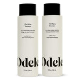 Odele Clarifying Shampoo bottle shown for a gentle weekly deep-cleaning routine.