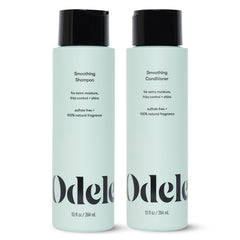Odele smoothing shampoo bottle front highlights frizz control and moisture