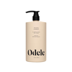 Odele Volumizing Conditioner bottle shows weightless moisture and shine for fine hair.