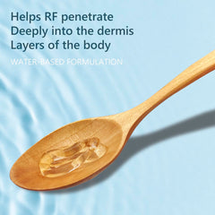 Oeneis RF gel's viscosity supports smooth sliding during treatments.