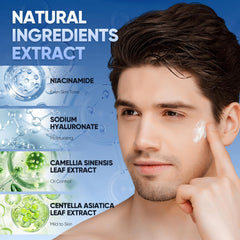 Ofanyia day cream for men provides lasting moisture and a plump appearance.