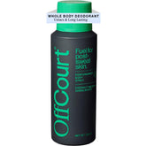 OffCourt natural deodorant spray bottle with mist for quick, even coverage.