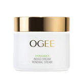 Ogee Indigo Dream Renewal Cream bottle for daily hydration and glow.