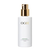 Ogee makeup primer bottle with pump delivering light hydration for a smooth base.