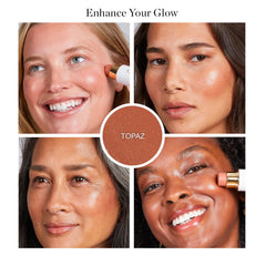 Close-up of Ogee Sculpted Face Stick texture showing creamy blendable formula.