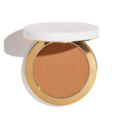 Ogee Sculpted Powder case shown for portable touch-ups and protection