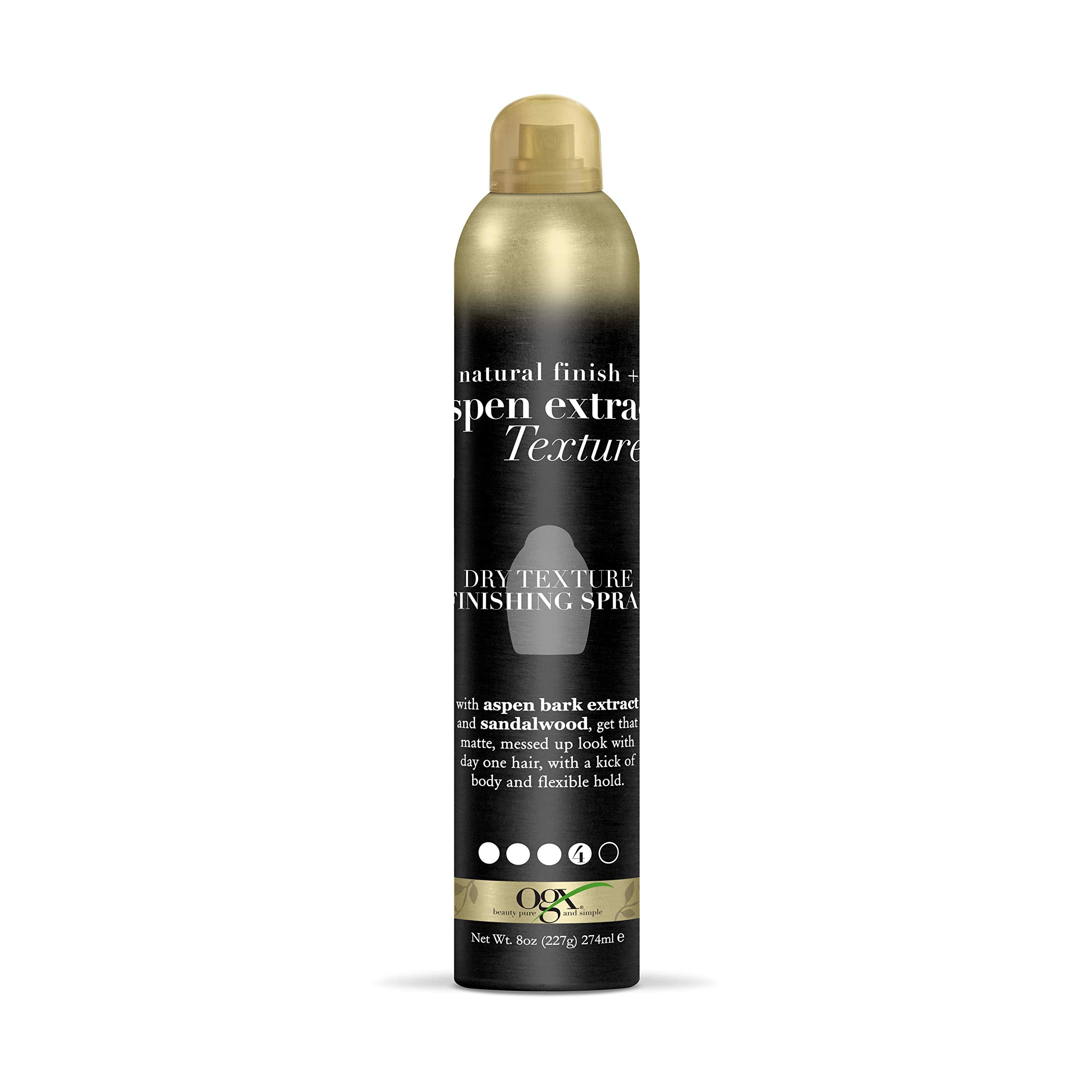 OGX Aspen Dry Texture Spray bottle for lightweight volume and flexible hold