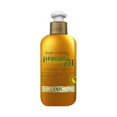 OGX Pracaxi Recovery Oil Combing Cream bottle close-up for detangling and shine.