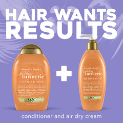 OGX Strength Length Golden Turmeric Conditioner with coconut milk for moisture and aroma