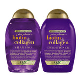 OGX Thick & Full shampoo bottle showing volume-boosting formula for fine hair