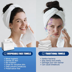 OHOO face towelettes soft and gentle cleansing suitable for all skin types.