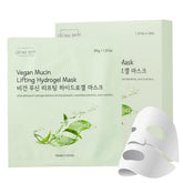 Oh My Pure vegan mucin lifting hydrogel mask pack provides hydration and elasticity.