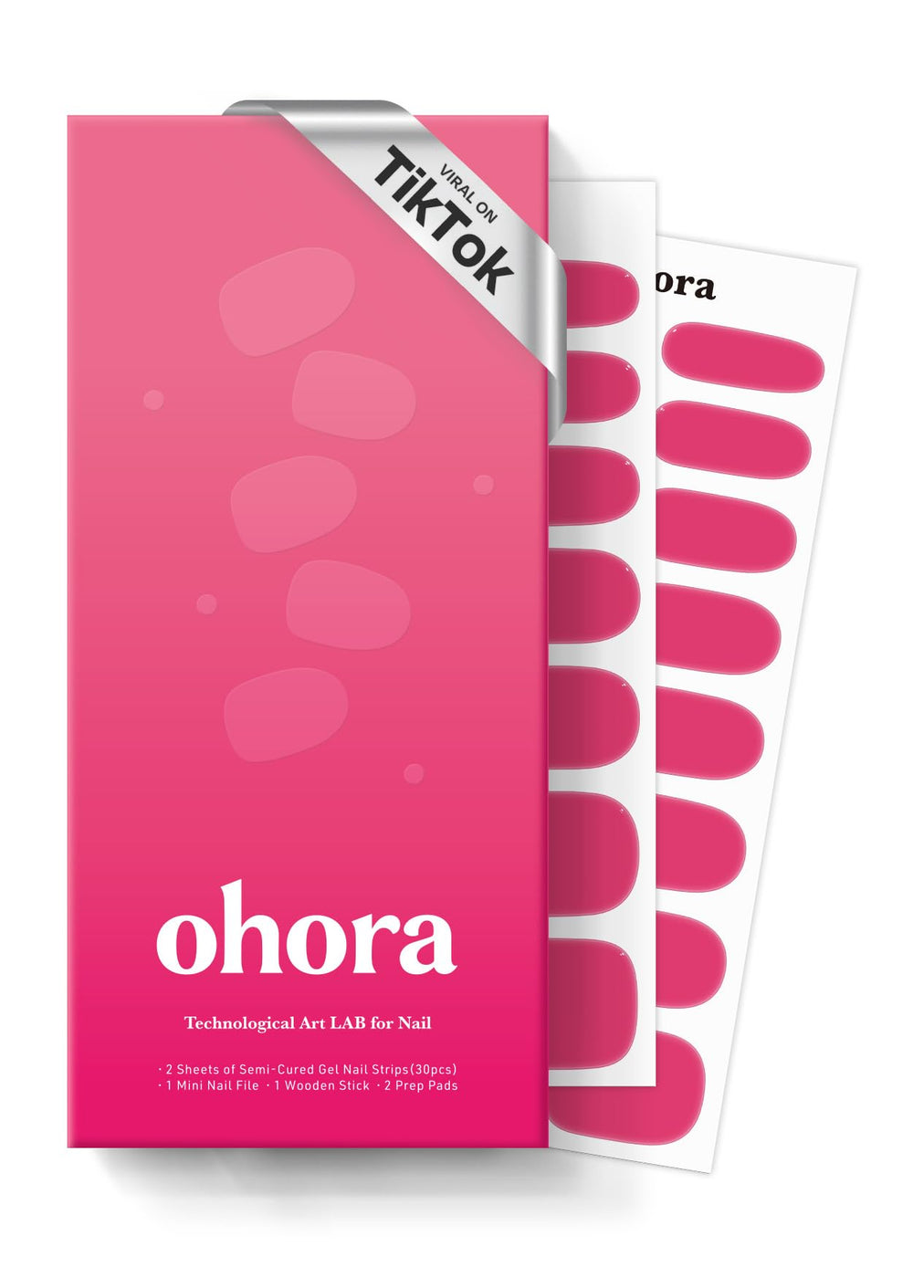 ohora its-that-pink box front showing kit for at-home salon nails