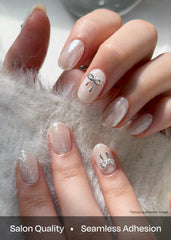 ohora N Eternal Shine being applied with included tools for a seamless manicure