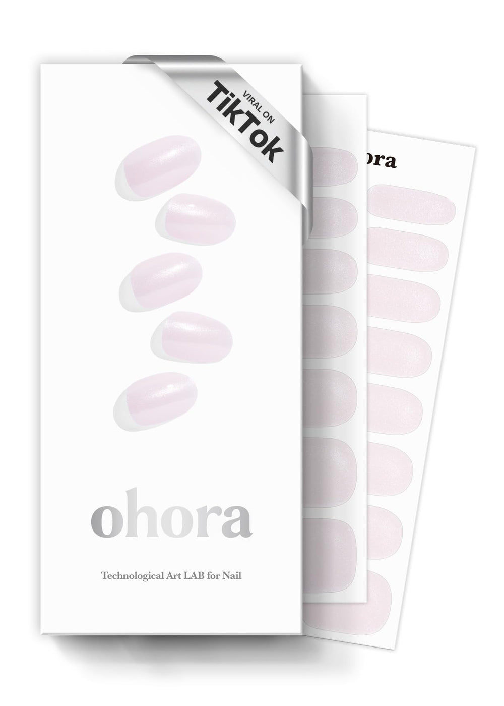 Ohora N Glazed Donut semi-cured nail strip white 01 creates a salon look at home.