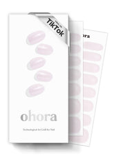 Ohora N Glazed Donut semi-cured nail strip white 01 creates a salon look at home.