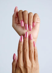 Ohora N Pink Chrome packaging with prep pads and file included.