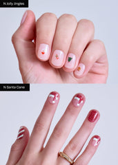 ohora nail wrap swatch examples showing sizes and finishes.