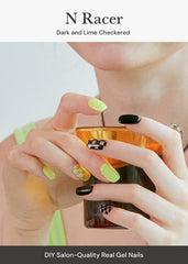 Ohora nail wraps 30-piece kit in green pattern for quick at-home manicures.