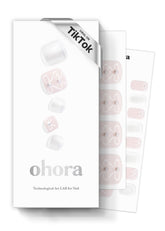 Ohora P Lily box with white gemstone gel strip wraps, ready for at-home manicure.