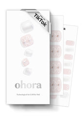 Ohora P Lily box with white gemstone gel strip wraps, ready for at-home manicure.