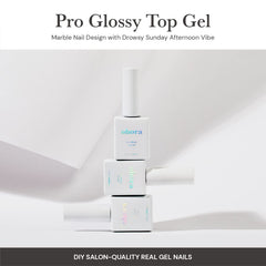 ohora Pro Glossy Top Gel package close-up highlights premium finish and easy use.