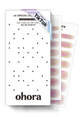 ohora Rainbow Bomb nail strip closeup with vibrant ombre finish and easy application