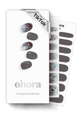 Ohora N Pottery dark ombre gel strips on a sleek box for at-home manicure