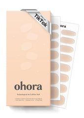 ohora N Bare Milk Tea nail strips box front for salon-quality at home