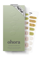 ohora semi-cured nail strips n beary merry packaging shows 30 wraps for easy at-home manicure