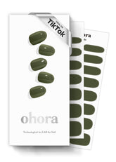 Ohora Semi Cured Nail Strips N Cream Moss packaging highlights color and easy home manicure.