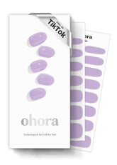 Ohora N Cream Very Peri semi cured nail strips with purple solid finish for salon-ready nails.