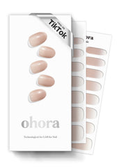 Ohora semi cured nail strips in N Mild Latte box for at‑home manicure