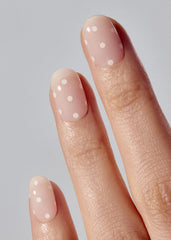 ohora N Polka Blanc solid-color strips for quick, clean manicures