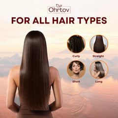Ohrtov Batana Oil application on scalp highlights nourishing treatment.