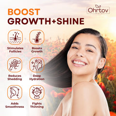 Ohrtov Batana Shampoo Bar in use on hair demonstrating nourishing cleansing.