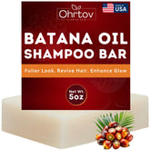Ohrtov Batana Shampoo Bar wrapped in eco-friendly packaging for on-the-go hair care.