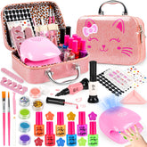 Oisacirg kids nail polish set with cat storage case keeps art supplies organized for playtime.