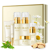 OKADY bifida ferment lysate repair set bottle close-up for deep hydration.