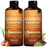 Okaga Batana Oil Shampoo bottle pour showing daily hydrating cleanse