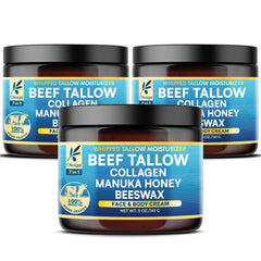 Okaga Beef Tallow Balm jar demonstrates a premium moisturizer for face and body